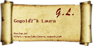 Gogolák Laura névjegykártya